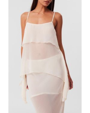 SNDY'S Tamara Handkerchief Hem Chiffon Cami Top - Pink