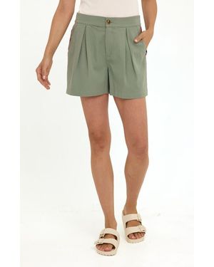 Threads For Thought Selene Stretch Twill Shorts - Green