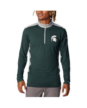 Columbia Michigan State Spartans Tech Trail Omni-Shade Quarter-Zip Top - Green