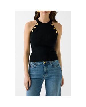 Marciano Loli Button Sweater Tank - Black