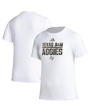 adidas Texas A&M Aggies Aeroready Military Appreciation Pregame T-Shirt - White