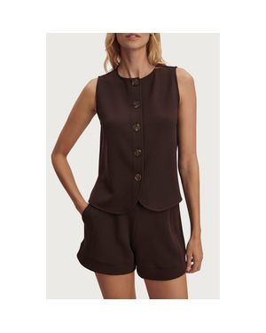 Varley Josie Button Through Tank - Black