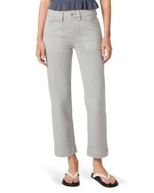 PAIGE Quincy Ankle Straight Leg Pants - Gray