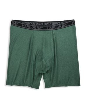 Harbor Bay by DXL Big & Tall Cooling Performance 5 Inch Boxers - Green