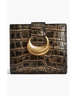 Donna Karan Valley Stream Metallic Croco Small Wallet