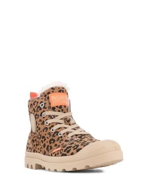 Palladium Pampa Hi Zip Faux Fur Boot - Natural
