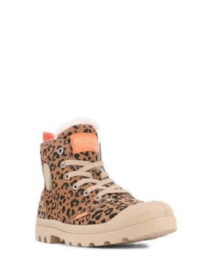 Palladium Pampa Hi Zip Faux Fur Boot - Natural