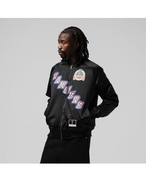 Mitchell & Ness Mark Messier New York Rangers Maxxed Out Full-Zip Satin Jacket - Black