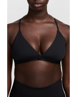 Nike Form Light-Support Non-Padded Triangle Sports Bra - Brown