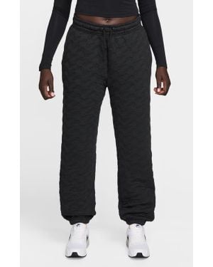 Nike Swoosh Jacquard Phoenix Fleece Sweatpants - Black