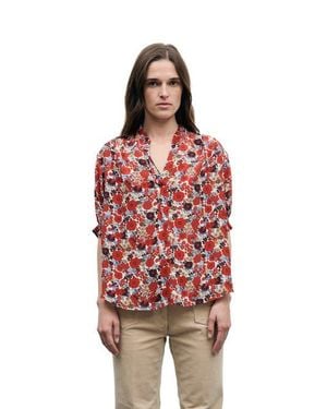 Gerard Darel Liv Floral Printed Blouse - Red