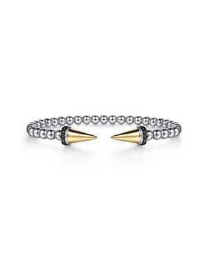 Gabriel & Co. Bujukan 14K & Spinel Sterling Punk Bangle Bracelet - White