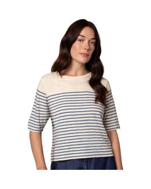 Celtic & Co. Stripe 1/2 Sleeve T-Shirt - Blue