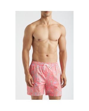Chubbies Pyramid Poolside Lined 5.5-Inch Swim Trunks - Pink
