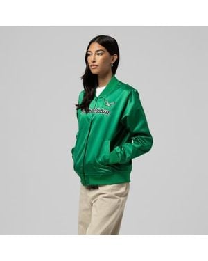 Mitchell & Ness Philadelphia Eagles Full-Snap Satin Jacket - Green