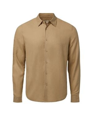 Onia Standard Long Sleeve Linen Shirt - Natural