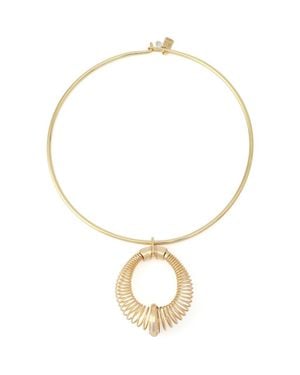 Robert Lee Morris Coiled Pendant Collar Necklace - Metallic