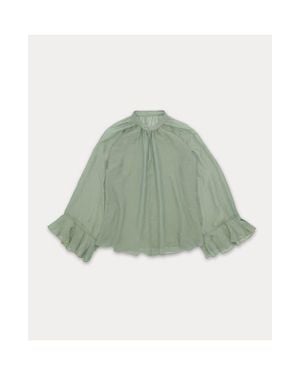 Fortela Ambre Cotton Silk Blouse - Green