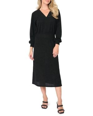 Gibsonlook Long Sleeve Sweater Dress - Black