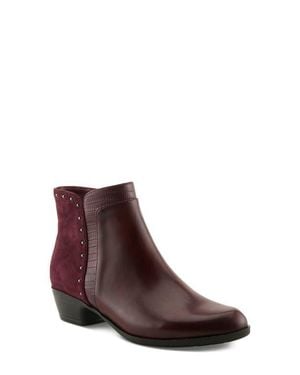 Spring Step Annelise Leather Bootie - Brown