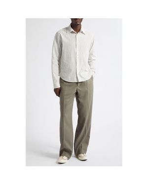 Second Layer Sherman Cotton Button-Up Shirt - Gray