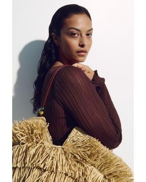 H&M Rib-Knit Beach Dress - Purple