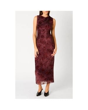 Nia Reese Sleeveless Maxi Dress - Red