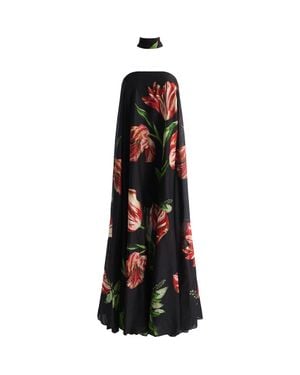 Alice + Olivia Maricela Strapless Maxi Dress With Scarf - Black