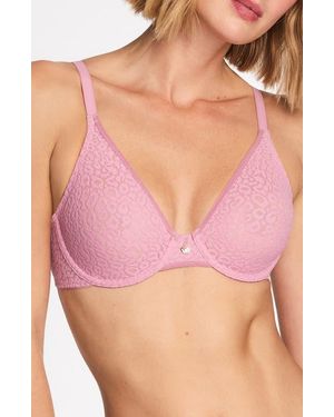 Wacoal High Bar Unlined Underwire Plunge Bra - Pink