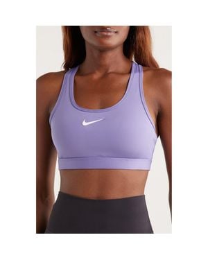 Nike Dri-Fit Swoosh Support Padded Sports Bra - Purple