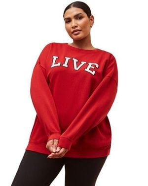 Live Unlimited Oversized Sweatshirt - Red