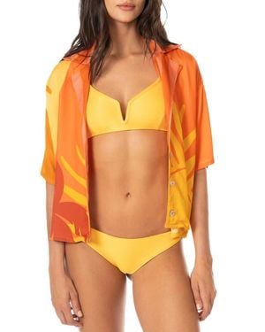Maaji Instintc Octavia Cover-Up Shirt - Orange