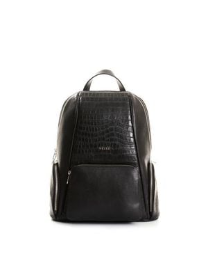 Velez Astra Embossed Leather Backpack - Black