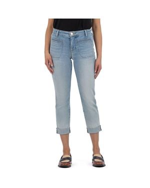 Kut From The Kloth Amy Straight Leg Crop Jeans - Blue