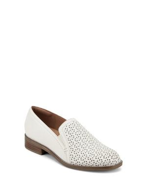 Earth Piper Perforated Loafer - White