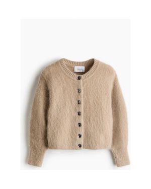 H&M Mohair-Blend Cardigan - Natural