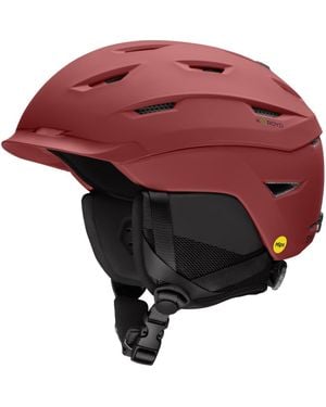 Smith Level Snow Helmet With Mips Round Contour Fit - Red