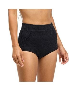 Seea Georgia High Waist Bikini Bottom - Black