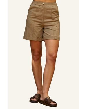 Crescent Trouser Shorts - Natural