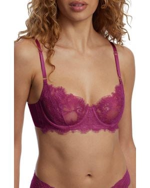 Skarlett Blue Entice Underwire Balconette Bra - Purple