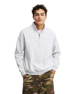 Cotton On 1/4 Zip Fleece - White