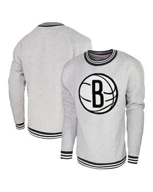 Stadium Essentials Brooklyn Nets Club Level Pullover Sweatshirt - Gray