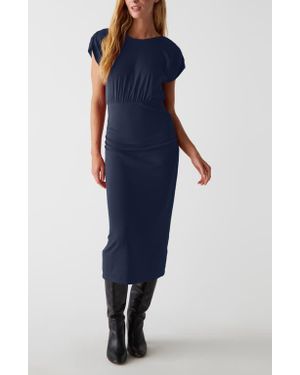 Michael Stars Pippa Empire Waist Midi Dress - Blue