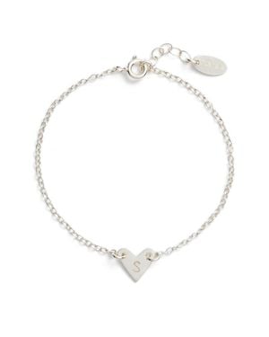 Nashelle Initial Heart Bracelet - Metallic