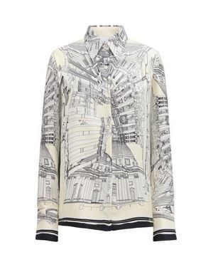 Callas Milano Cameron Rome Scarf Shirt - Gray
