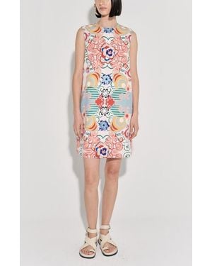 De Loreta Mundo Sleeveless Column Cotton Minidress - Multicolor