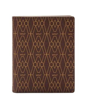 Wolf Signature Id Card Case - Brown
