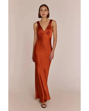 Rewritten Amelia V-Neck Dress - Red