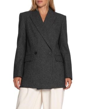 Belle & Bloom Big Brother Talk Double Breasted Blazer - Black