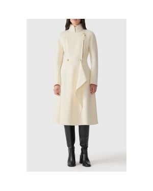 Mackage Annia Asymmetric Wool Double Face Coat - Natural